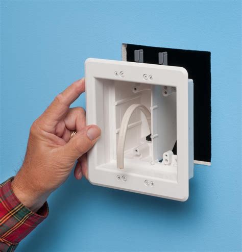 recessed tv electrical box|recessed tv receptacle box.